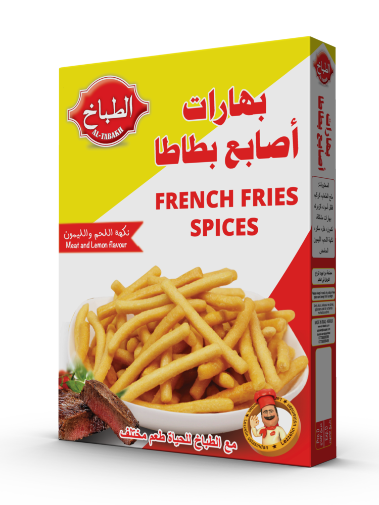 Etli patates parmakları için baharatlar